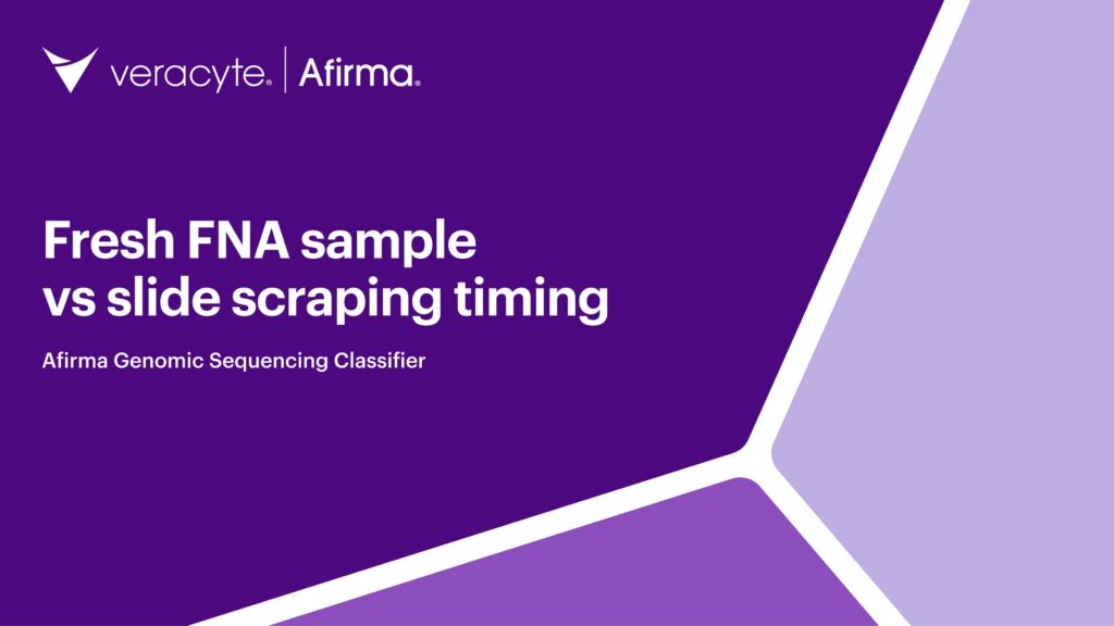 Fresh FNA sample vs. slide scraping timing