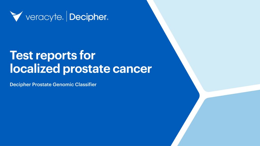 Test reports for localized prostate cancer