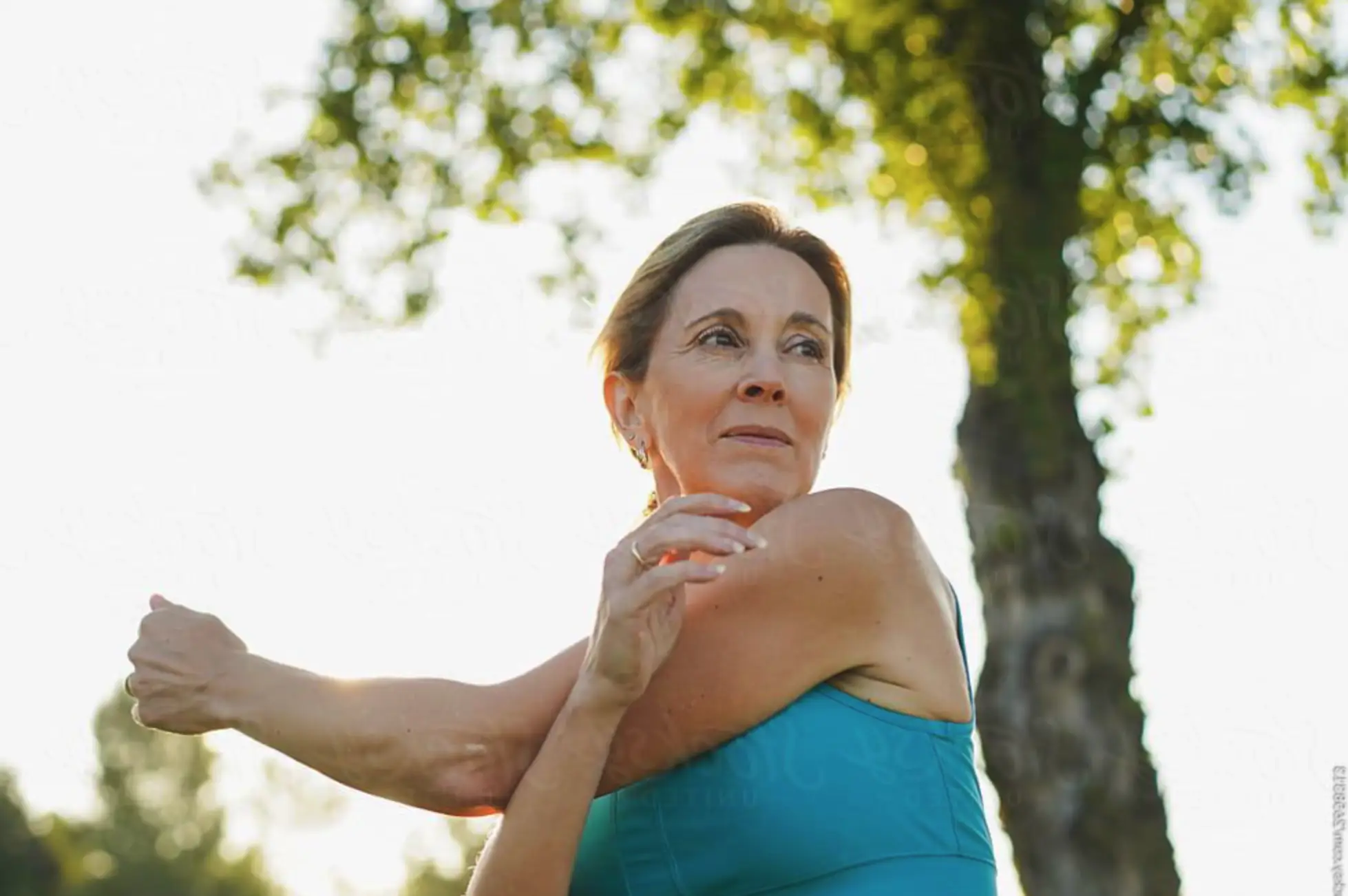 active woman exercising outside